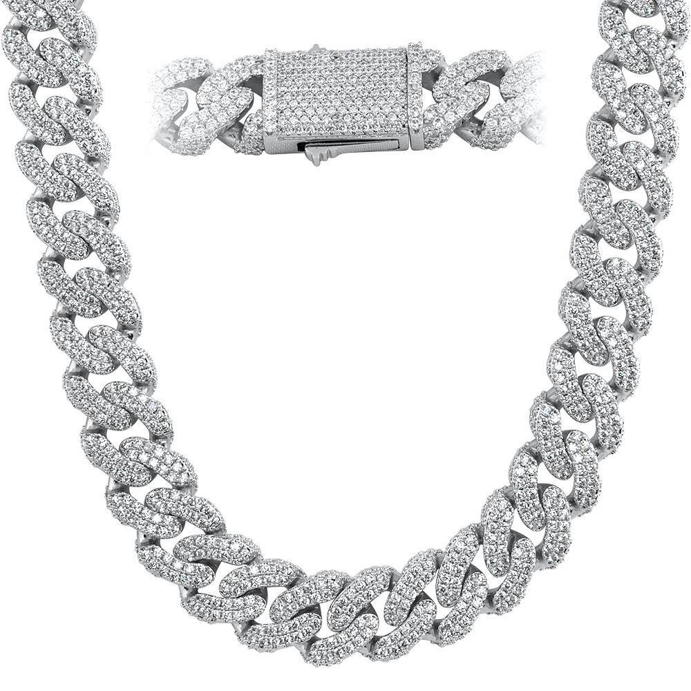 3D XL Cuban Link CZ Bling Iced Out Chain