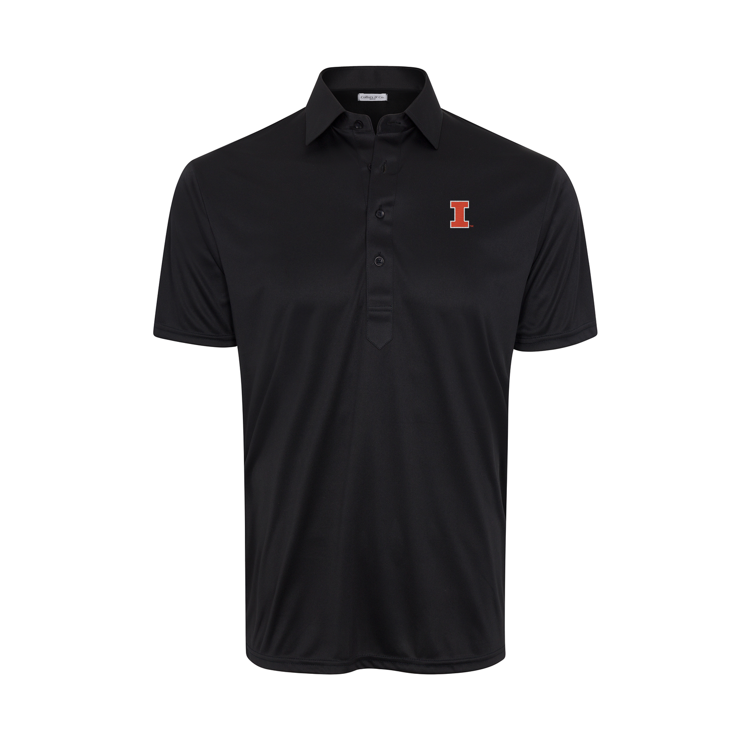Illinois Semi-Spread Collar Polo Black