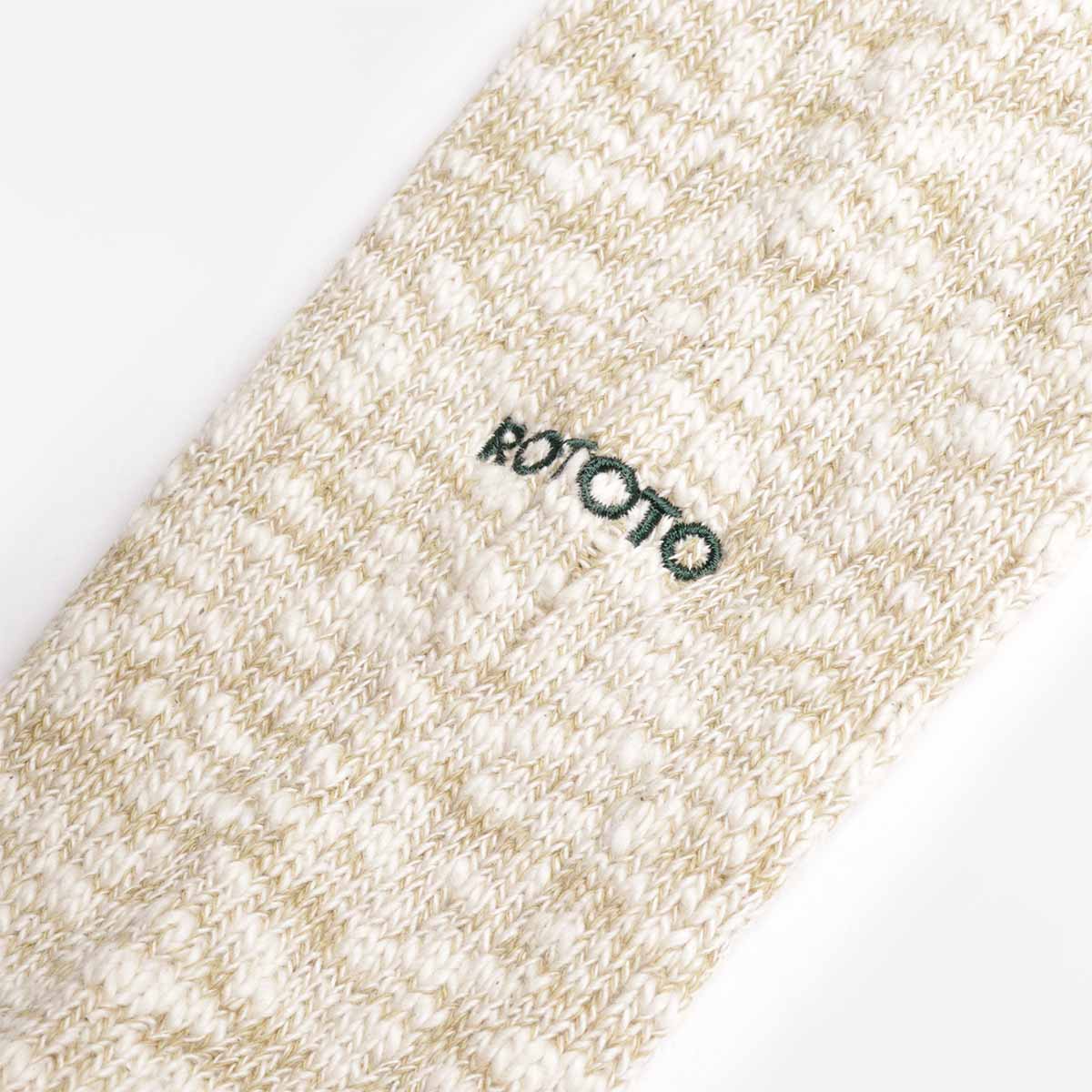 Rototo Organic Cotton Slub Crew Socks