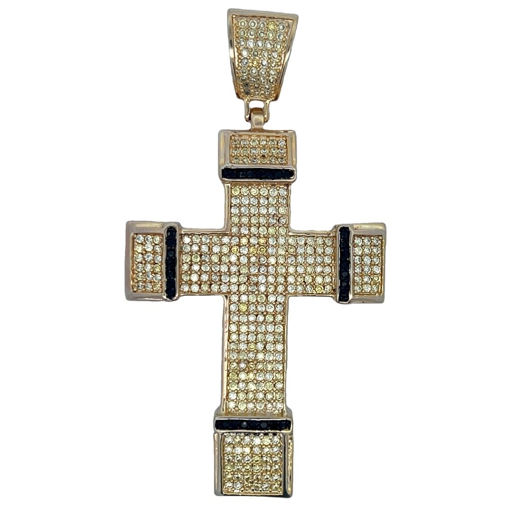 Big Chunk Cross CZ Iced Out Pendant