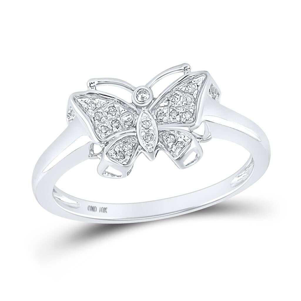 Butterfly Diamond Ring 10K Gold