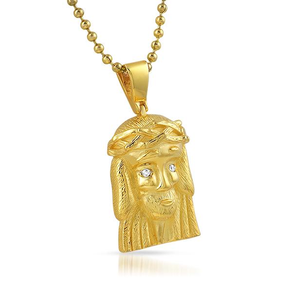 Clean Gold Micro Jesus Piece
