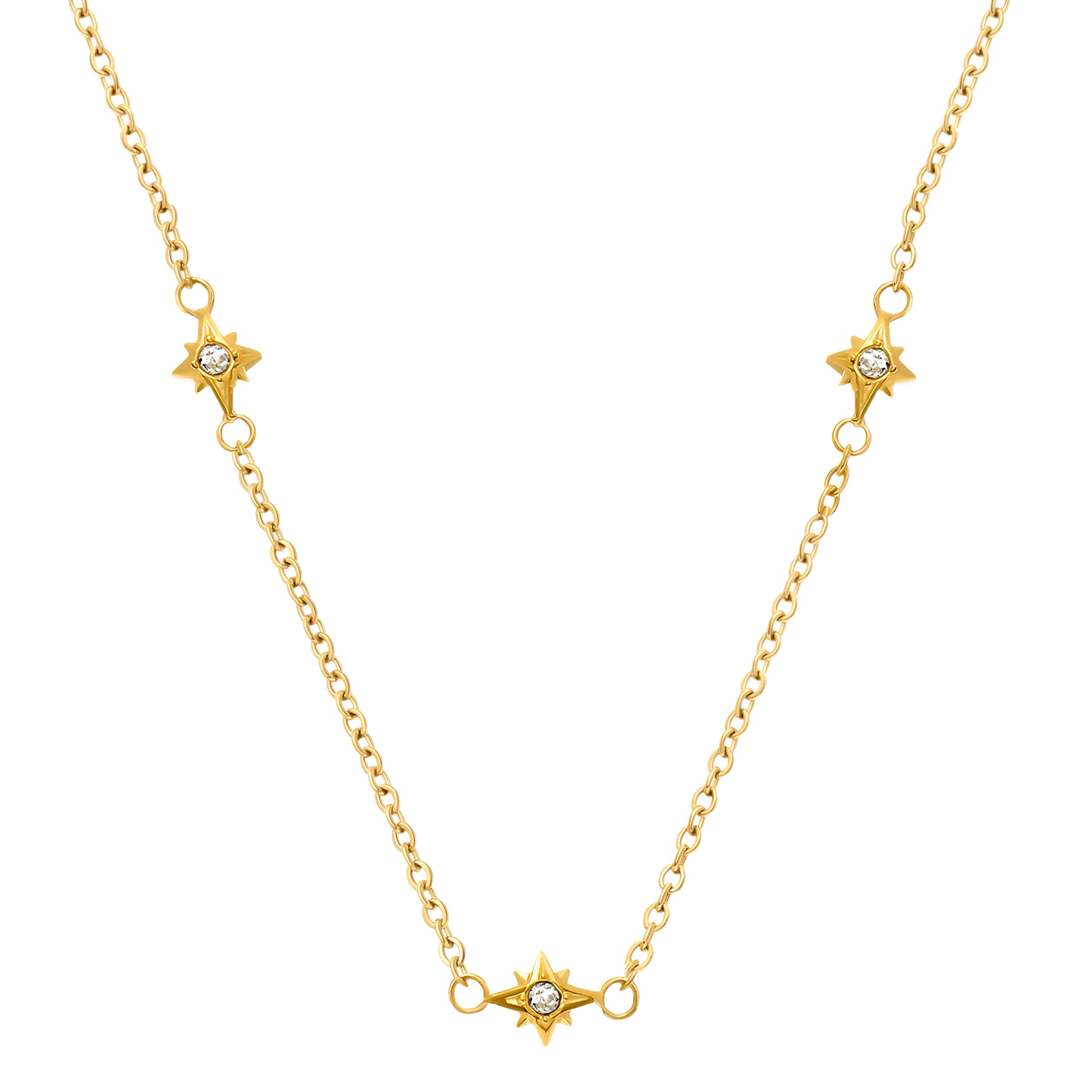 Written In The Stars Handwriting Tag Necklace (Gold)