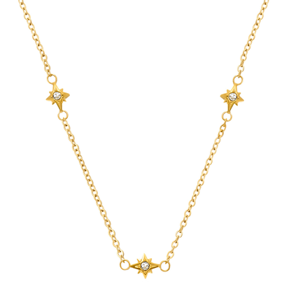 Written In The Stars Handwriting Tag Necklace (Gold)