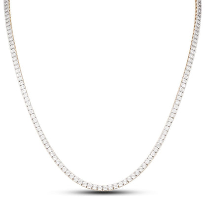 10K White Gold Diamond Tennis Chain 3MM Miracle Setting
