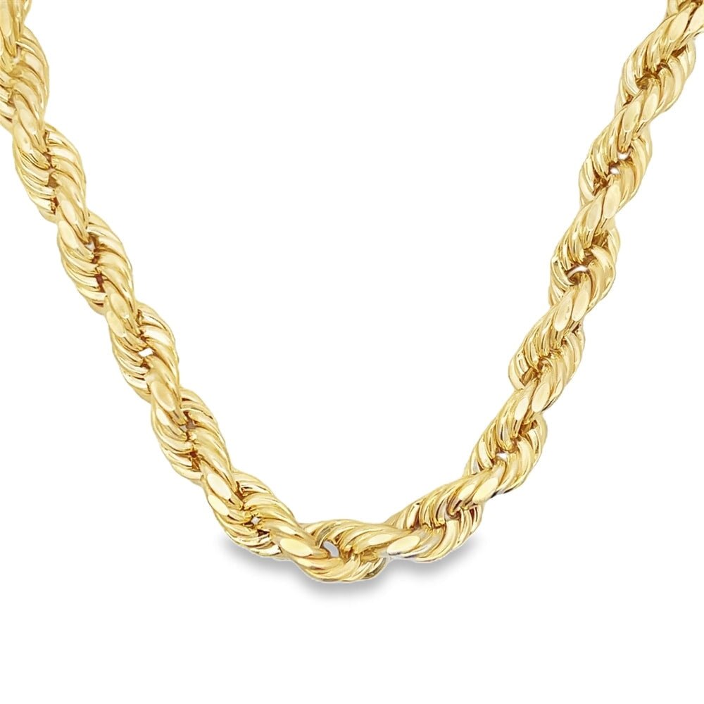 10K Yellow Gold Diamond Cut French Rope Chain Lightweight