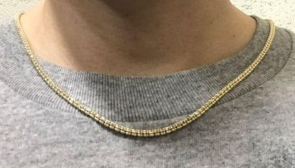 10K Yellow Gold Ice Diamond Cut Chain