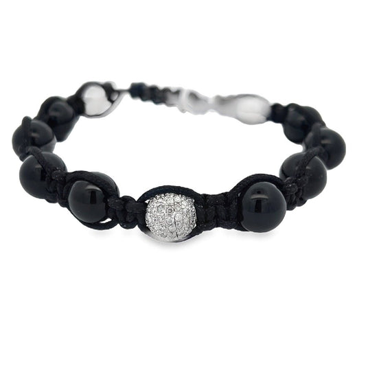 10MM 2.27cttw Diamond Disco Ball Bracelet .925 Sterling Silver