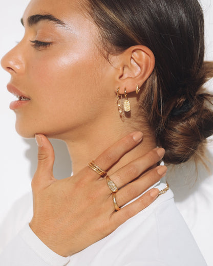 Mendoza Gold Huggie Earrings