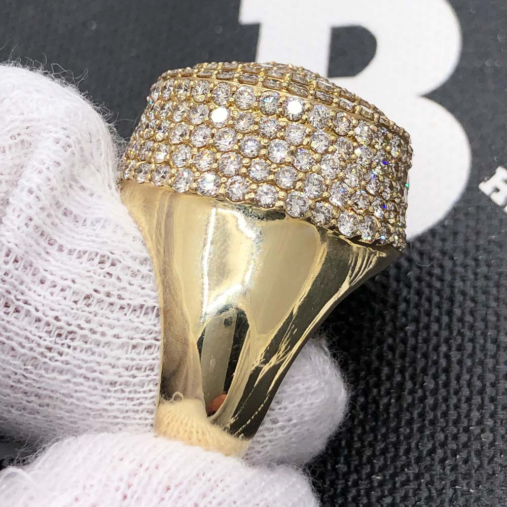 3D Circular Domed Diamond Ring 5.78cttw 10K Yellow Gold