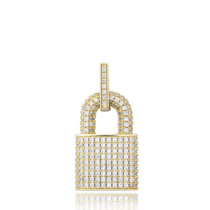 3D Padlock Iced Out Hip Hop Pendant