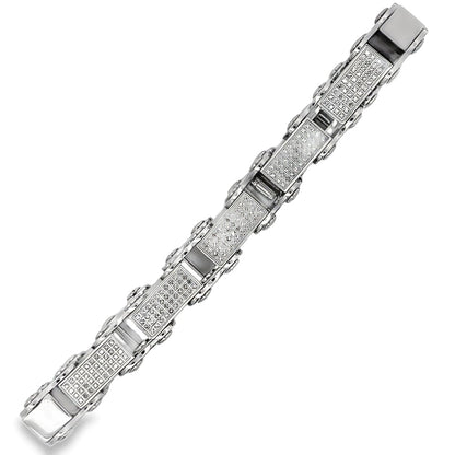 4.00cttw Diamond Bike Chain Link Bracelet