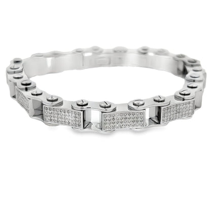 4.00cttw Diamond Bike Chain Link Bracelet