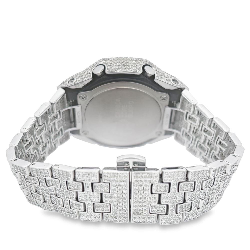 7.75 Carat VVS Moissanite Iced Out G Shock GA2100 Hip Hop Custom Watch