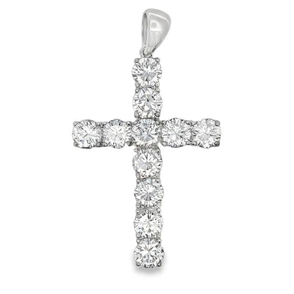8MM Tennis Cross CZ Iced Out Pendant