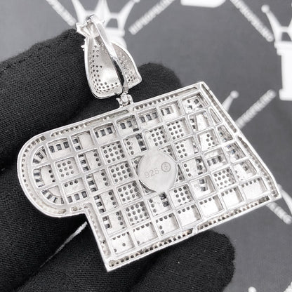 .925 Silver ATP Appreciate the Profit Baguette VVS CZ Iced Out Pendant