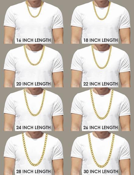 .925 Silver Gold Baguette CZ Bling Bling Chain