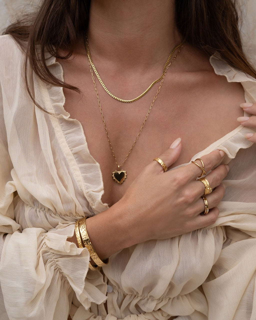 Queen Of Hearts Gold Necklace