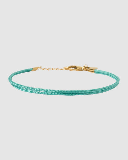Alphabet String Bracelet - Sky