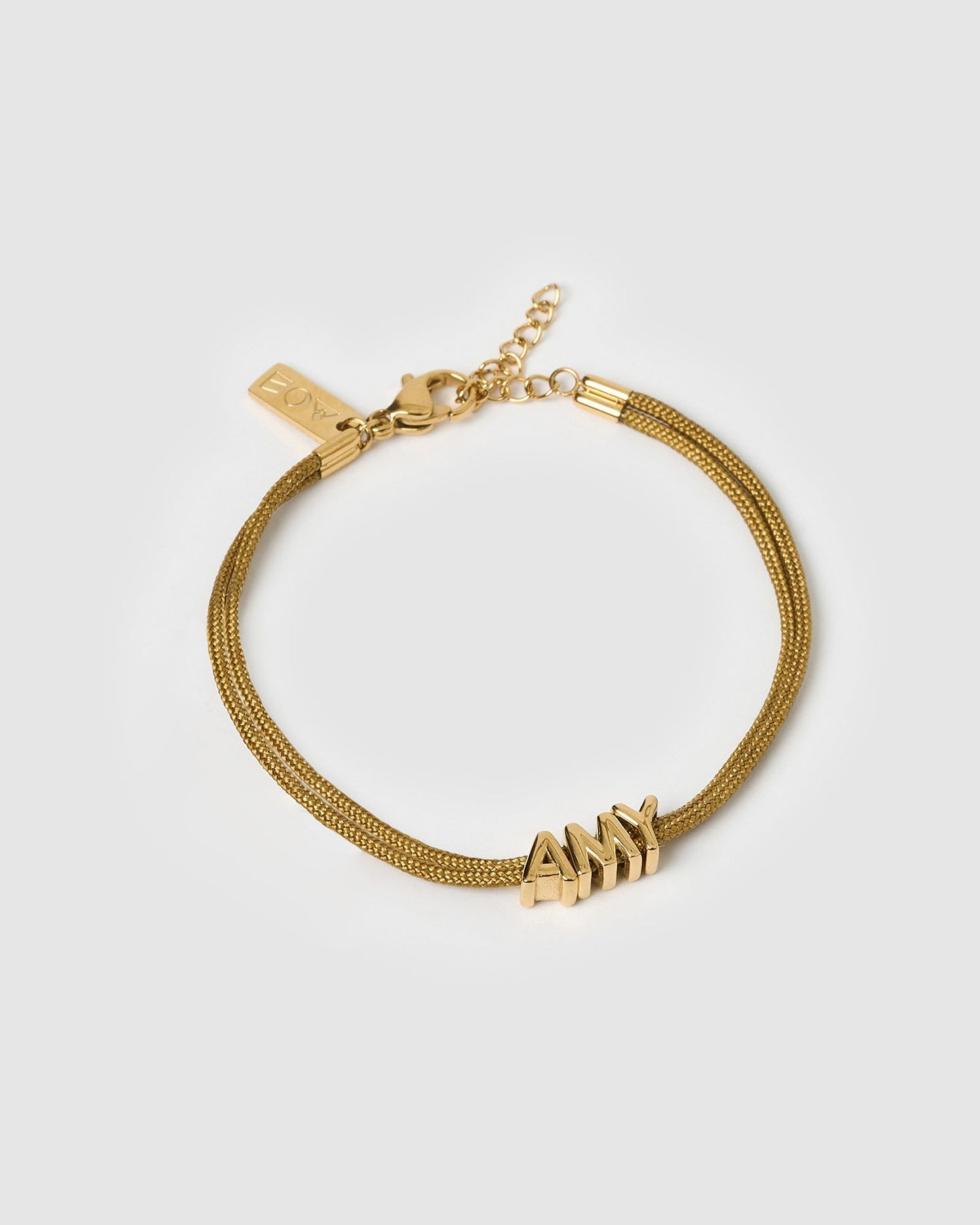 Alphabet String Bracelet - Coffee