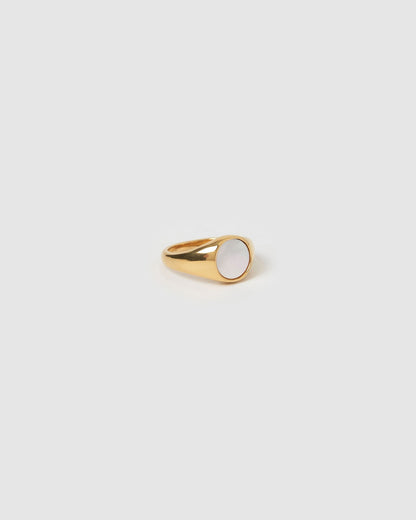 Amira Gold and Pearl Ring