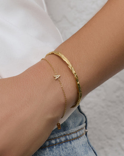 Mini Initial Stone Bracelet