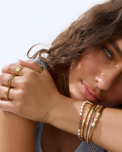 Jayde Gold Cuff Bracelet
