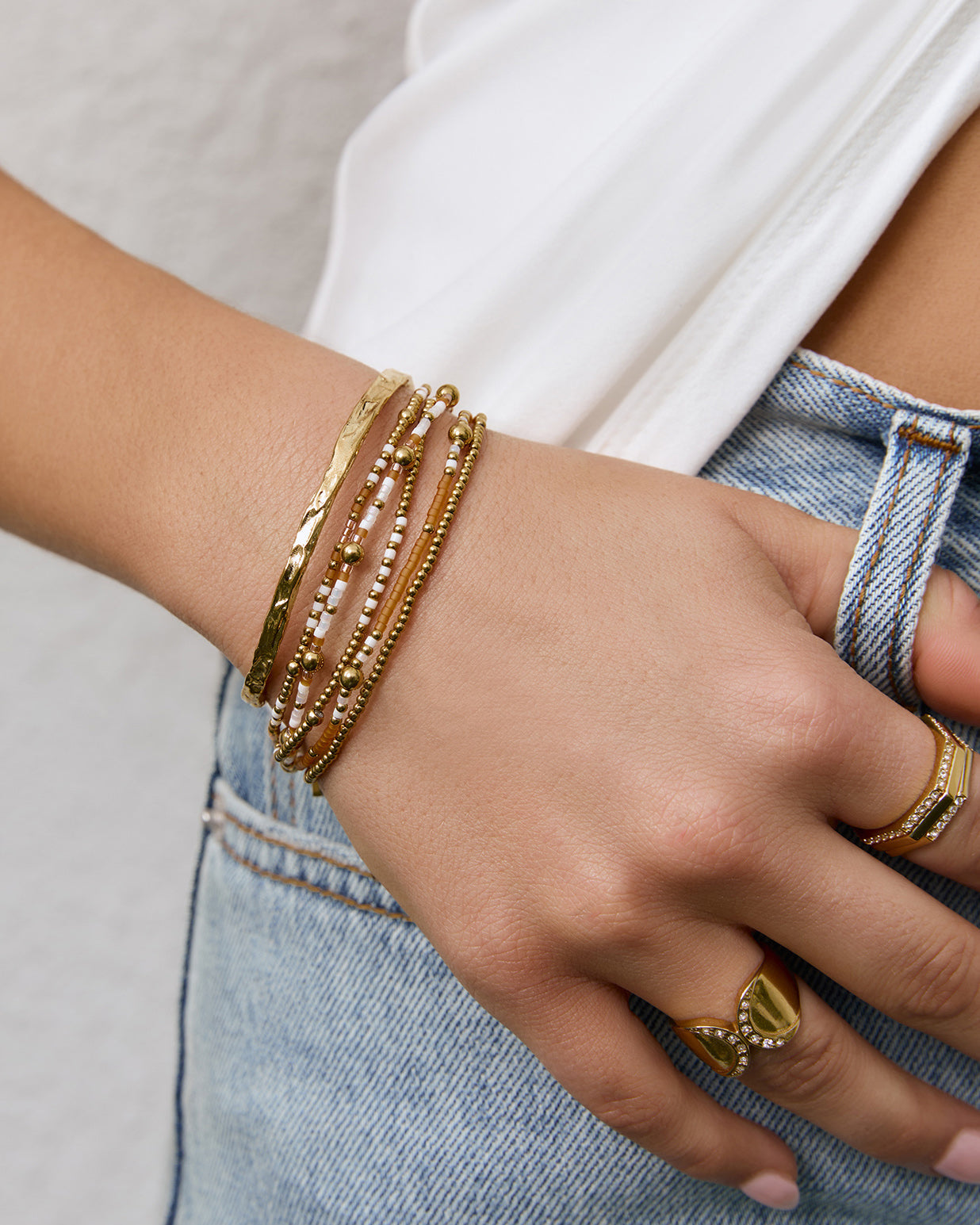 Henne Bracelet Stack - Mango