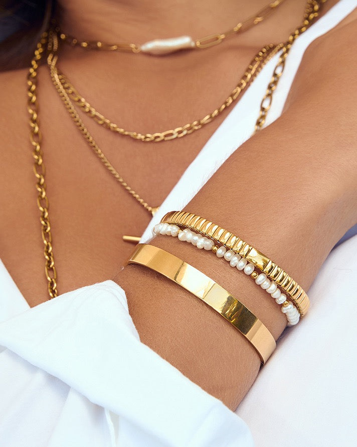 Onyx Bracelet - Gold