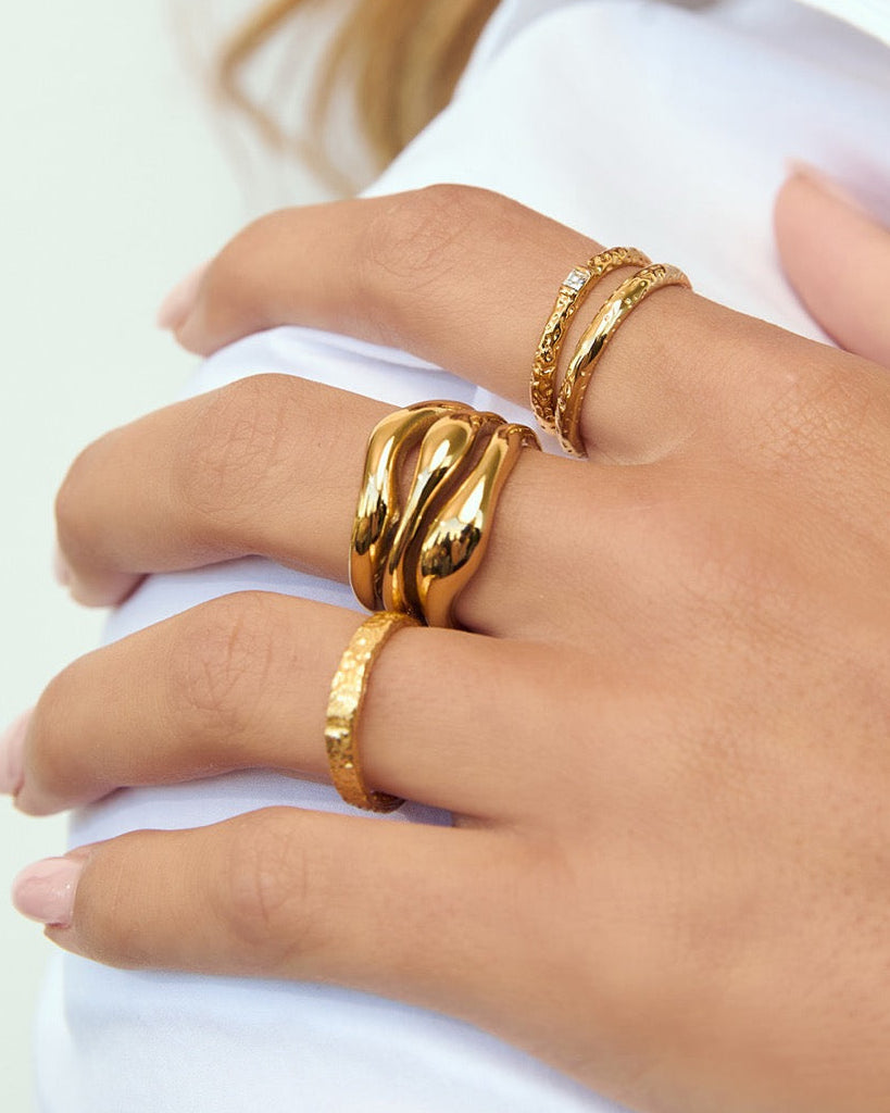 Emprezo Gold Ring Stack