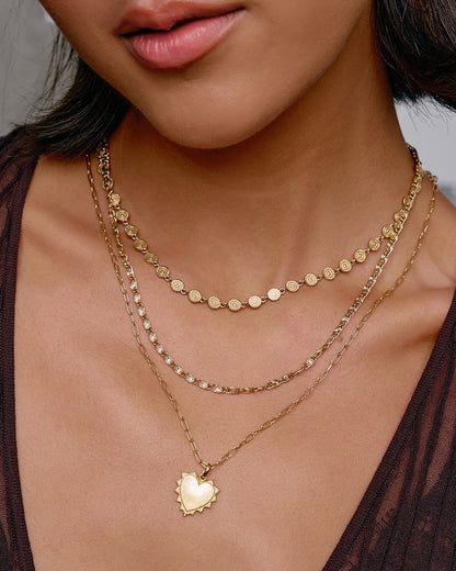 Queen Of Hearts Gold Necklace