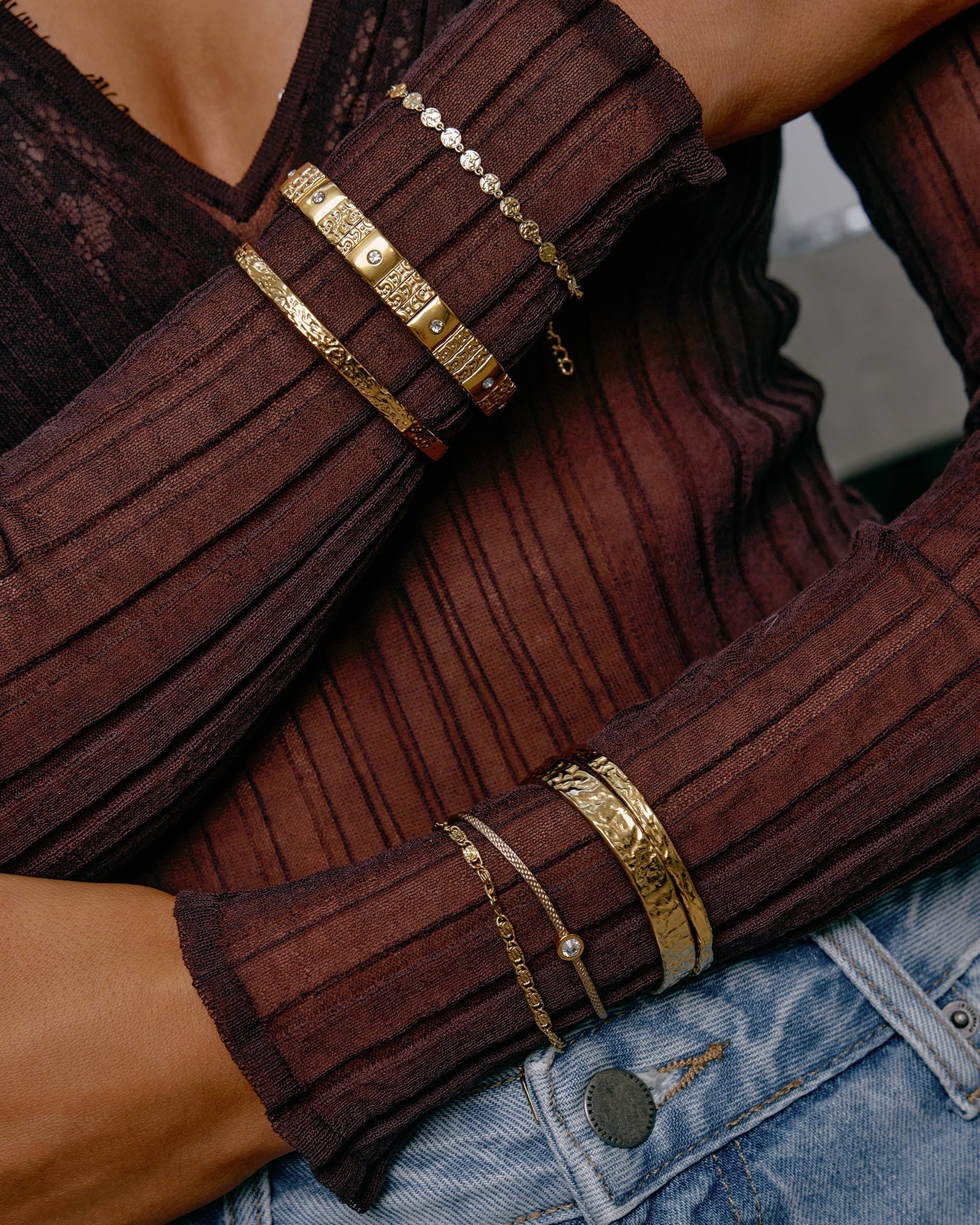 Atlas Gold Bracelet
