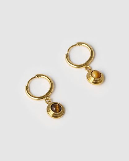 Asher Earrings - Tiger's Eye