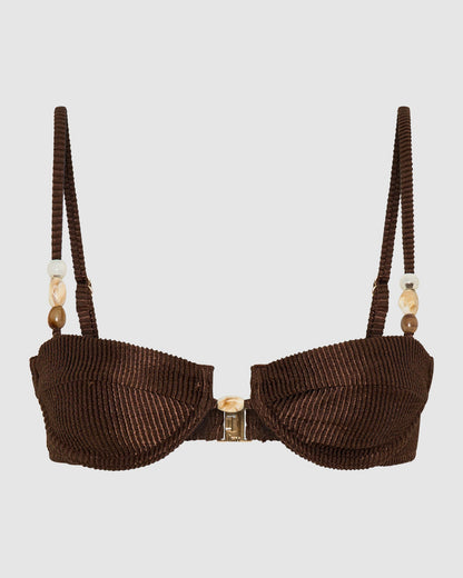 Capri Bikini Top - Chocolate