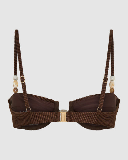 Capri Bikini Top - Chocolate