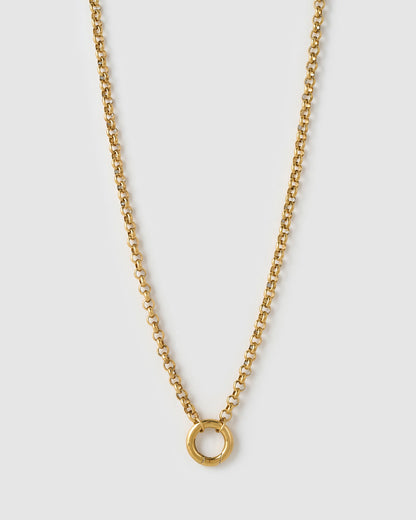 Circle Charm Necklace - Gold