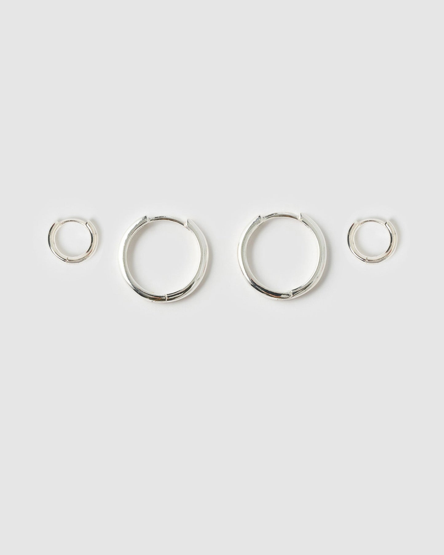 Circle Earring Stack - Silver