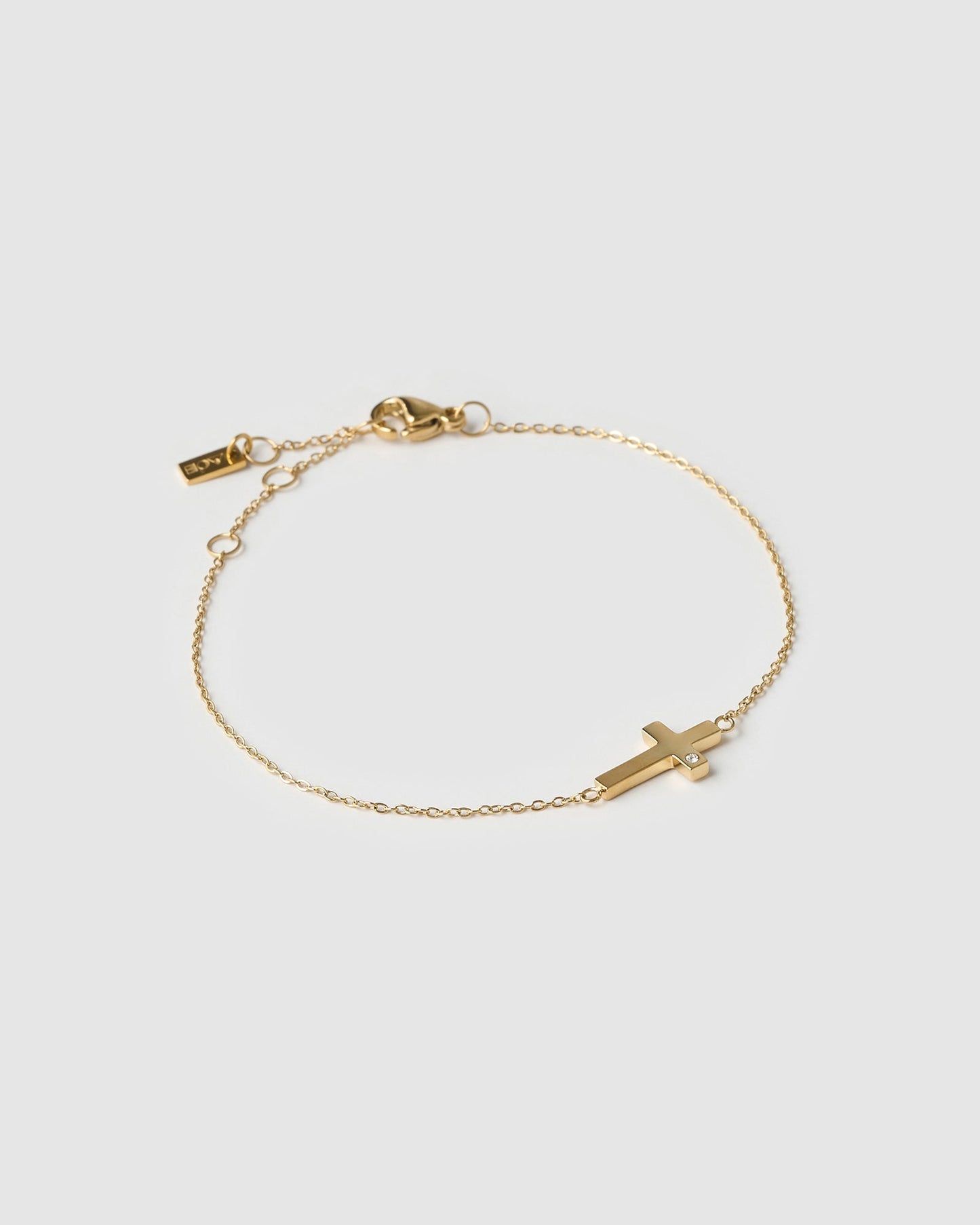 Cross Charm Gold Bracelet