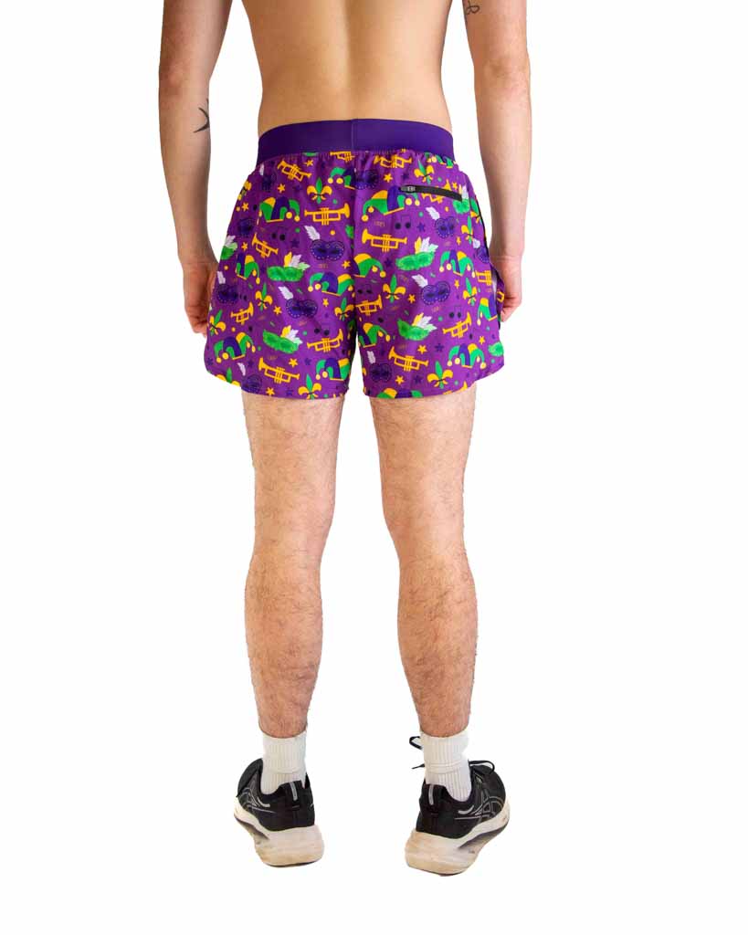 Men's Mardi Gras 4" Half Split Shorts