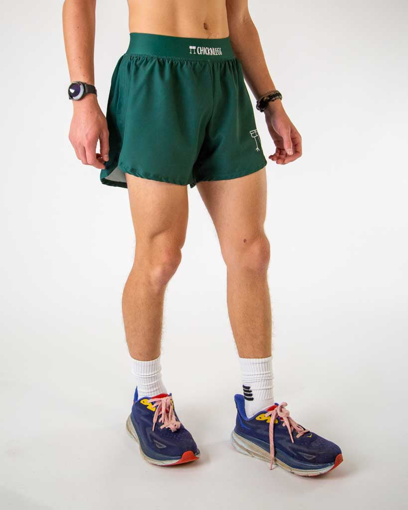 Men's Forest Green 4" Half Split Shorts