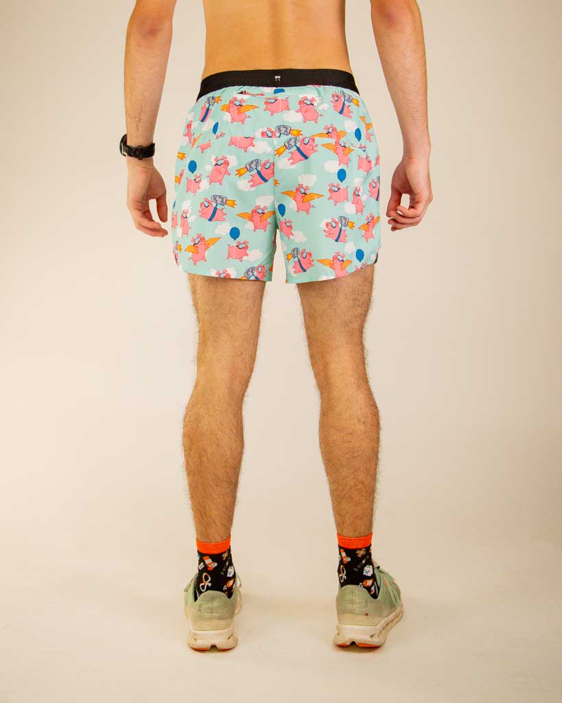 Men's Flying Pigs 5" DS Running Shorts