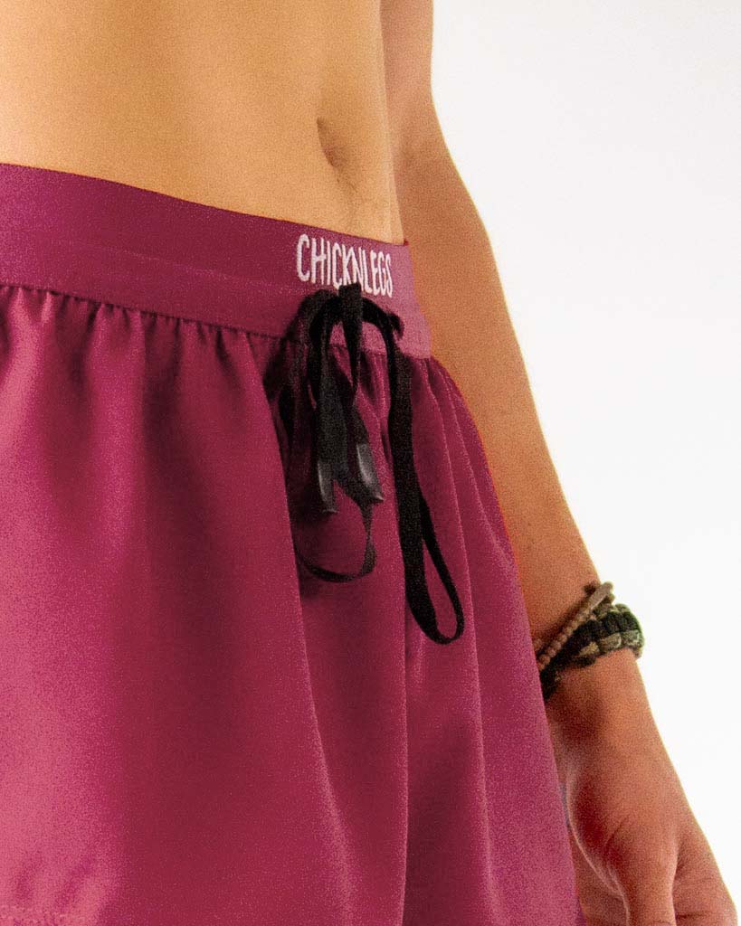 Men's Maroon 2" DS Split Shorts