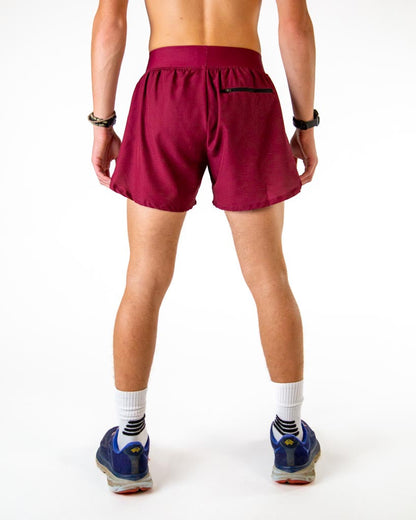 Men's Maroon 4" Half Split Shorts
