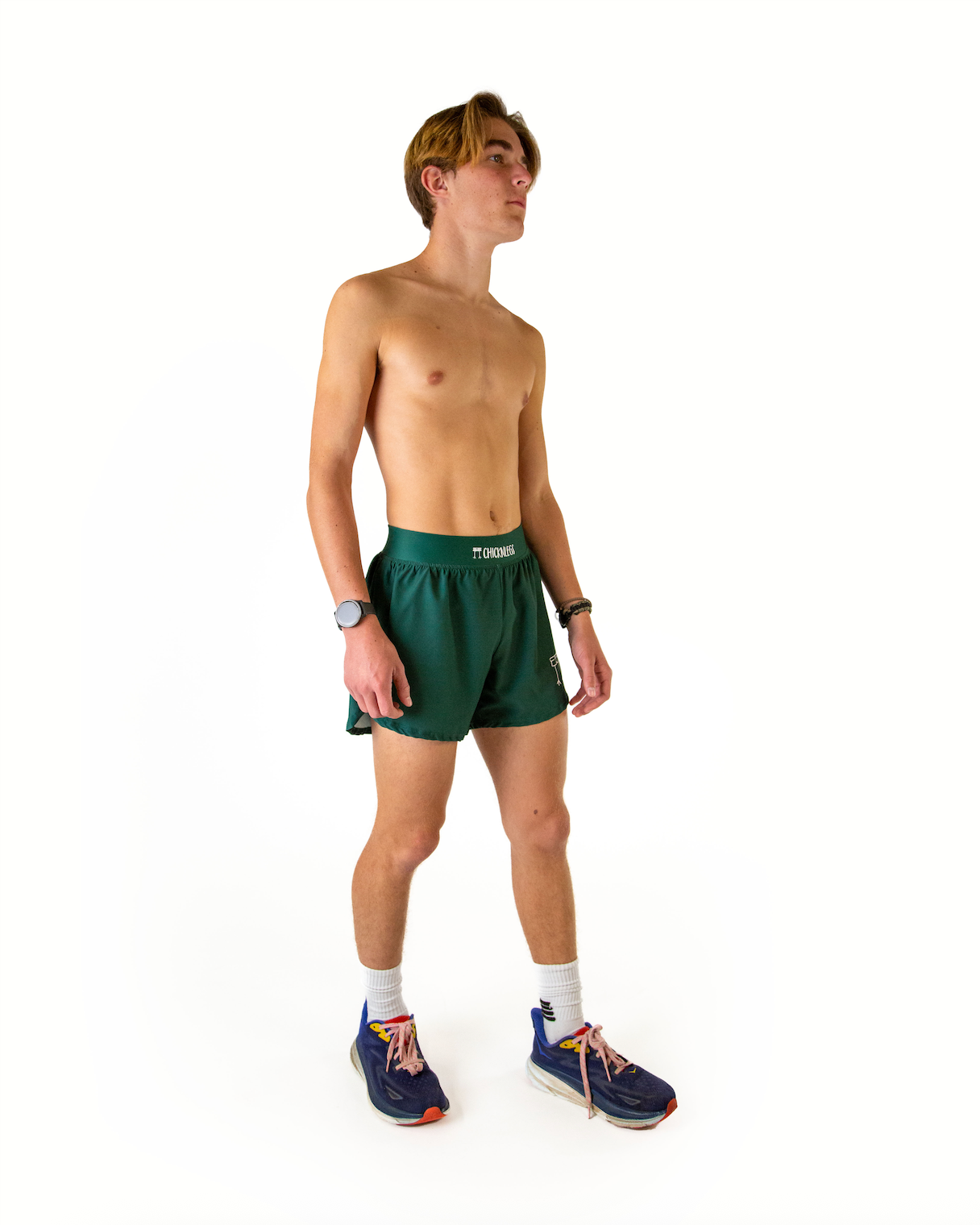 Men's Forest Green 4" Half Split Shorts