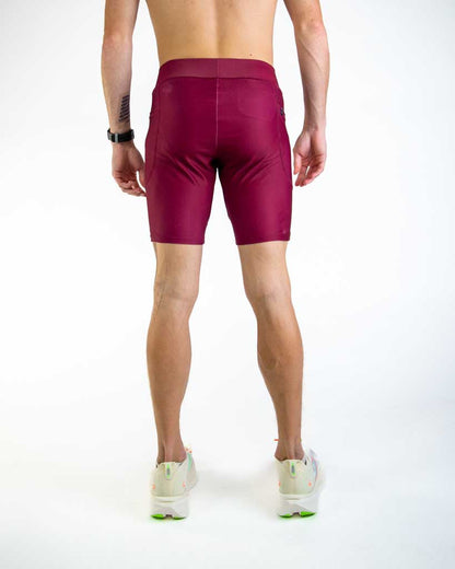 Men's Maroon 8" Half Tights