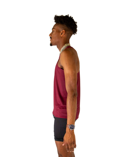 Men's Maroon Performance Singlet