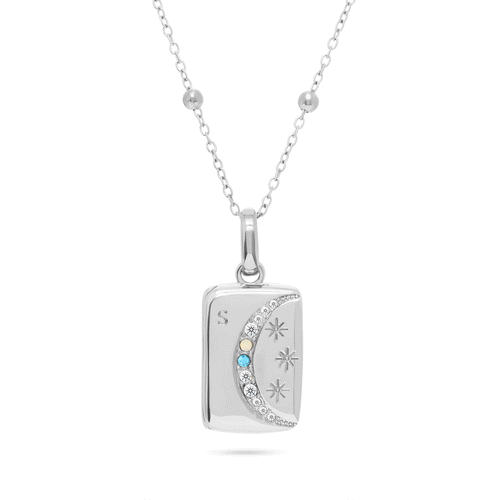 Written In The Stars Locket Necklace (Silver)