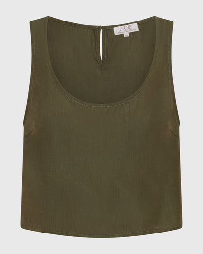 Dallas Crop Top - Khaki