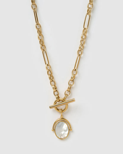 Delilah Spinner Necklace - Rose Quartz