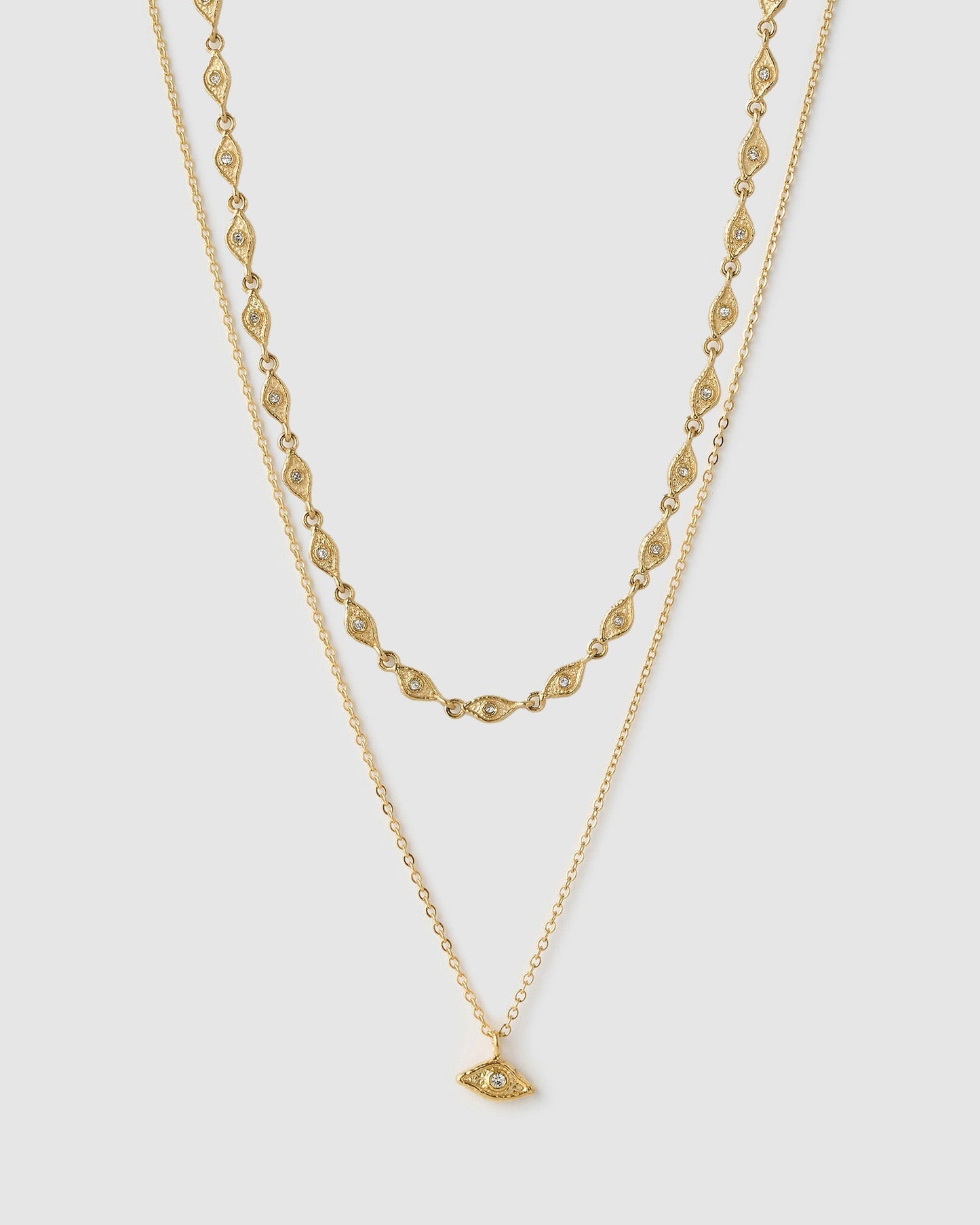 Double Elysian Necklace Stack